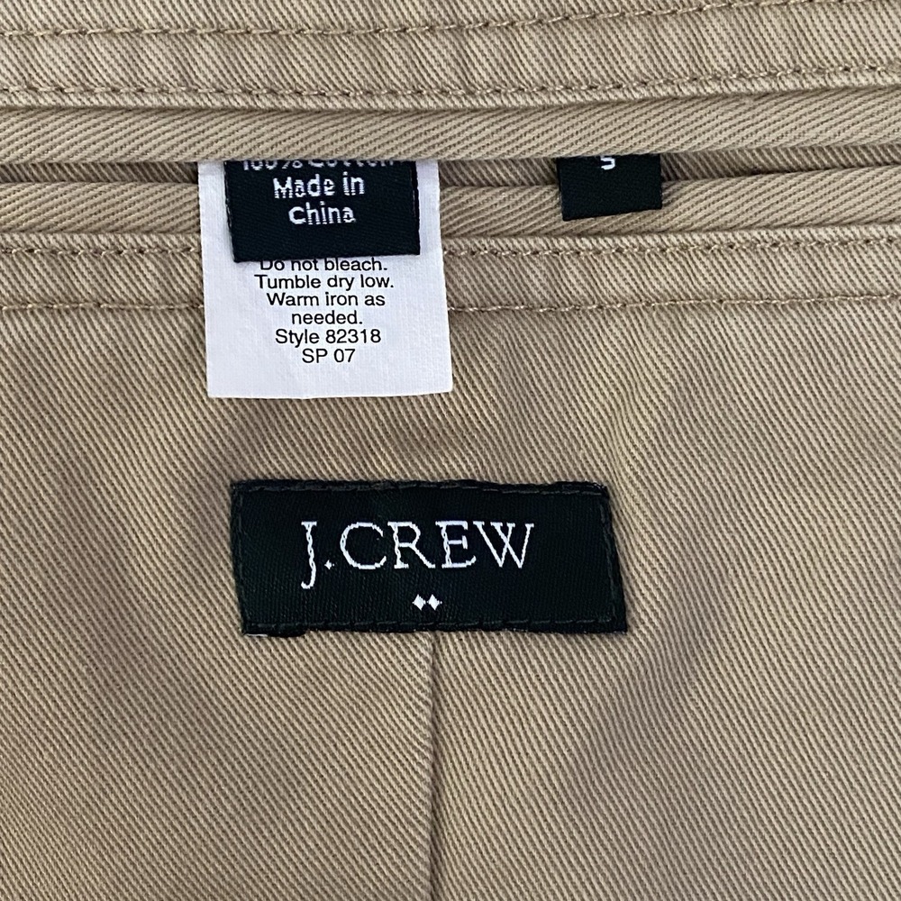 J Crew Mens S Unstructured Cotton Blazer Khaki Sport Coat Preppy Y2K Academia - Picture 8 of 15